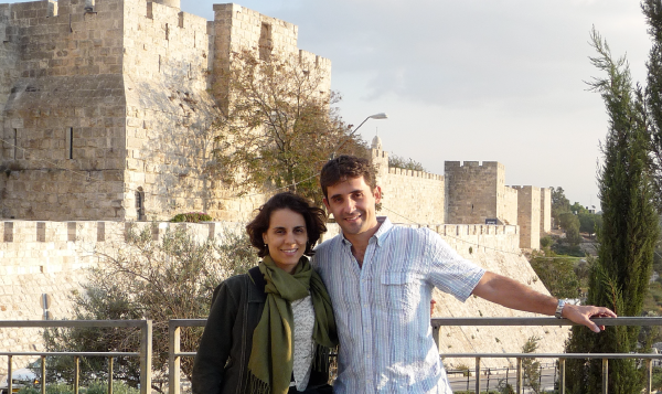 Sandra Caselato e Yuri Haasz na Palestina